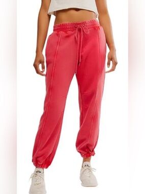 Free People Movement Sprint to the Finish Seamed Sweatpants Winter Berry Size S